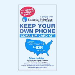 SIM Card Kit with First Month Free | Selectel Wireless